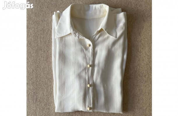 Elegáns fehér blúz, ing, felső, S-M