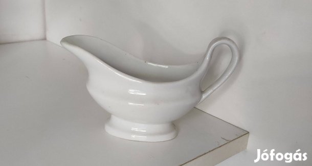 Elegáns fehér kerámia kancsó kb. 15 cm