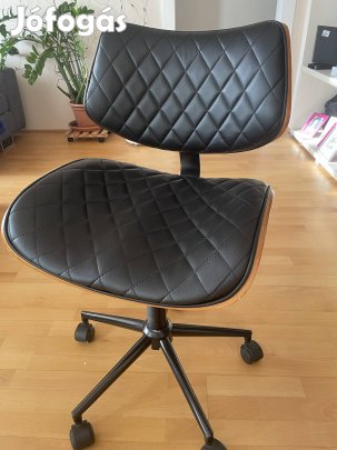 Elegáns fekete-dió színű irodai forgószék