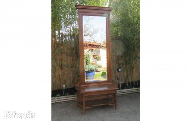 Elegáns jugendstil nagy tükör konzollal