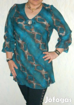 Elegáns karcsúsított kígyómintás muszlin tunika (for woman)
