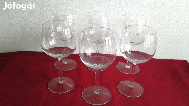 Elegáns kézigyártású talpas koktélos pohár szett, 0,5lit. 20cm magas