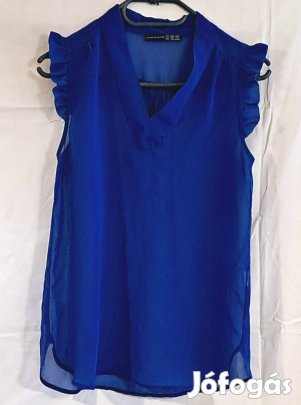 Elegáns királykék Atmosphere/Primark fodros blúz