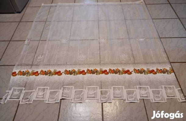 Elegáns konyhai kávéscs. mintás függöny 150 x 280 cm - Új
