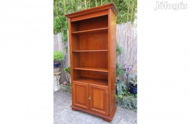 Elegáns könyvespolc - polc - szekrény 185 cm magas alul 2 ajtós