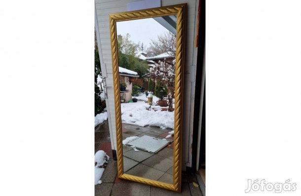 Elegáns nagy fonott mintás fali tükör 170×70 cm