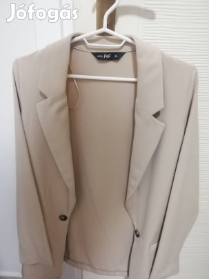 Elegáns női bézs fehér blézer kabát mellény kardigán 