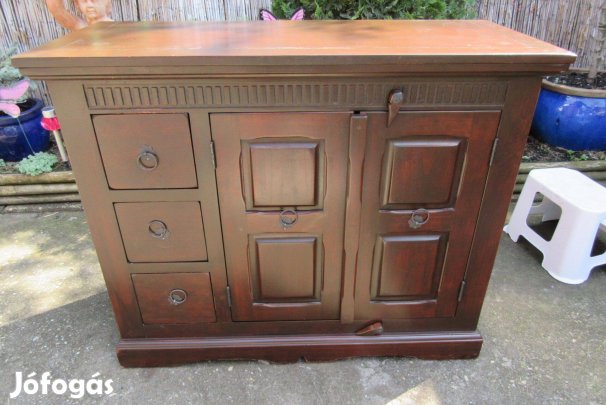 Elegáns teli fa komód - szekrény 105 cm széles (2)