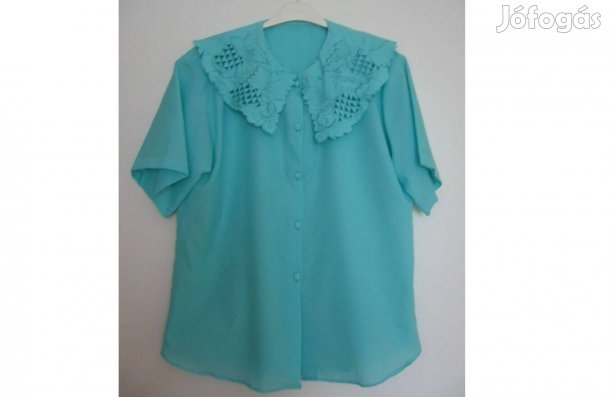 Elegáns türkiz színű blúz
