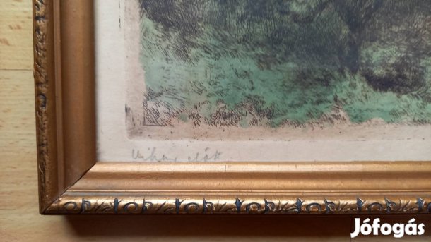 Elekfi Jenő: Vihar előtt. színes rézmetszet