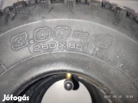 Elekrtomos moped minőségi gumi 260x85 pl: Elektra 7000 moped Eladó 4db