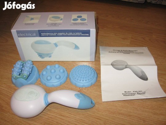 Elektromos Kézi Masszírozó Rugalmas nyakkal és cserélhető fejekkel Dob