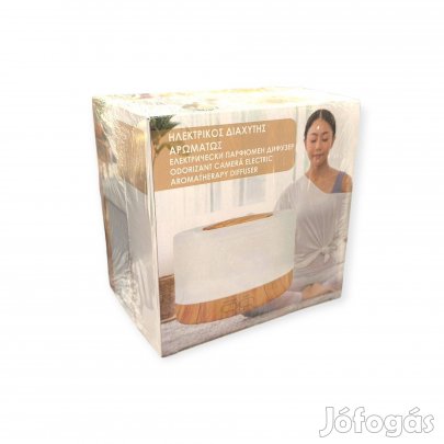 Elektromos aromadiffúzor LED színes fénnyel 15,5x10,5 cm