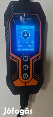 Elektromos autó töltő 1-2-3fáz 3x16A Wifis