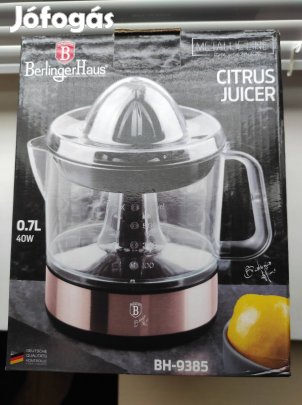 Elektromos citrusprés 0,7 l Rosegold Metallic Line BH-9385 Új!