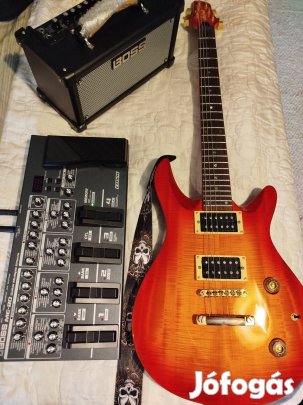 Elektromos gitár kemény forma tokkal .