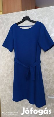 Elektromos kék rövid ujjú lenge ruha