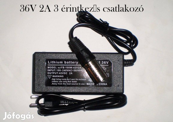 Elektromos kerékpár 36V akku töltő