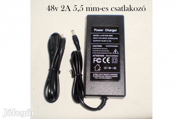 Elektromos kerékpár, roller, robogó 48V akku töltő