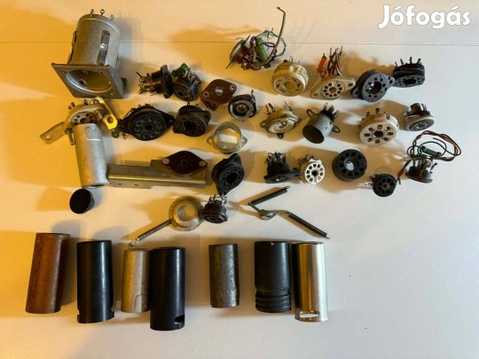 Elektroncső foglalatok és árnyékoló serlegek játékos kísérletekhez