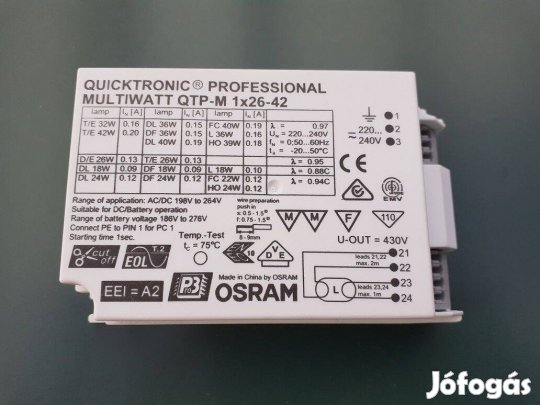 Elektronikus előtét transzformátor trafó / Osram multiwatt