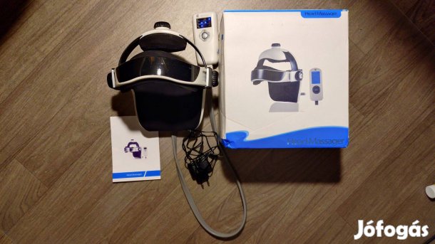 Elektronikus fejmasszírozó 3in1 (légnyomás, hő , vibráció zenével)