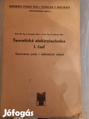 Elektrotechnika tankönyv 1978. szlovák nyelvű
