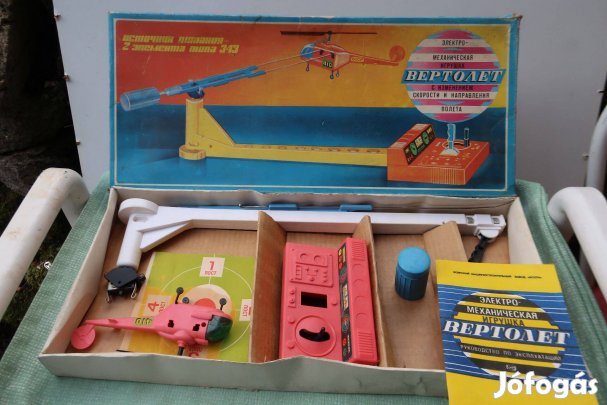 Eleltromos retrojáték szovjet távirányitós helikopter