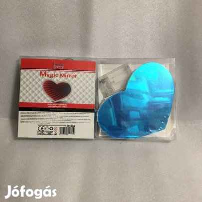 Elemes Szív alakú tükör + piros LED szalagos dísz világítással