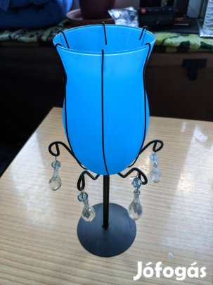 Élénk kék mécses tartó