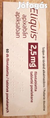 Eliquis 2,5 mg 60 db-os filmtabletta