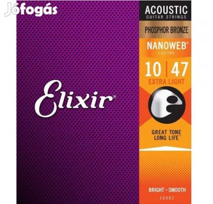 Elixir 16002 Akusztikus Gitárhúr Foszfor Bronz 10/47  (4647)
