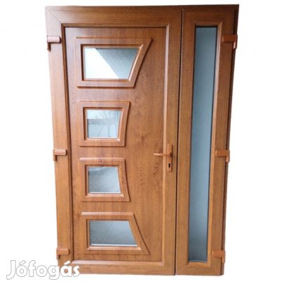 Eliza -2- Műanyag bejárati ajtó / 138x208 / Aranytölgy / NYITHATÓ OLD