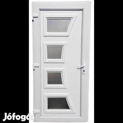Eliza - Műanyag bejárati ajtó / 98x198,  98x208 / Fehér