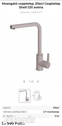 Elleci konyhai csaptelep gránit bézs