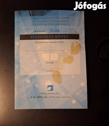 Ellenőrző könyv, füzet üres állapotban egy letűnt korból.Iskola