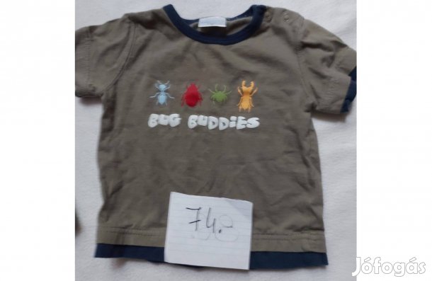 Elől mintás, oldalt patentos, 74-es kisfiú póló