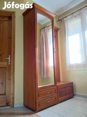 Előszoba fali szekrény cipősszekrény fogas tükör cipőtároló calvados