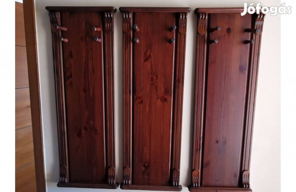 Előszoba fogas, előszoba fal 4db, fenyő