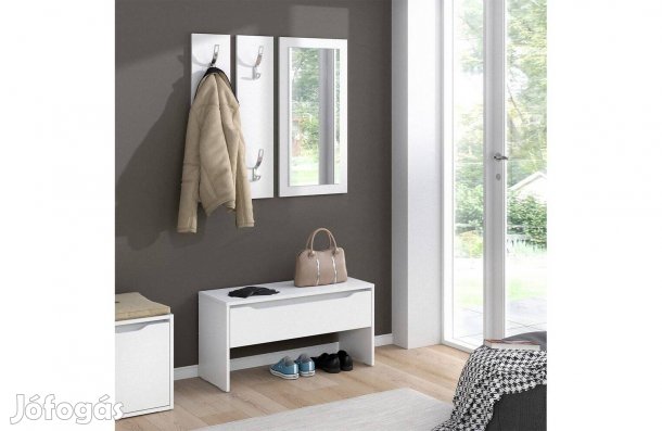 Előszobafal,előszoba bútor szett, fehér, 4 részes,Vicco Ruben ,Új