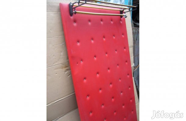 Előszobafal piros retró műbőrös, kalaptartóval, falvédő eladó