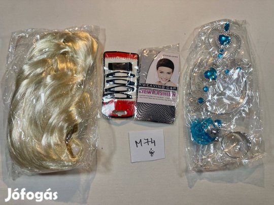 Elsa haj + kiegészítők, Elza haj, Jégvarázs jelmez kiegészítők, új M74