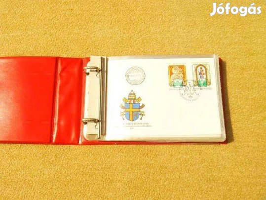 Első napi boríték. Bélyegekkel ellátott borítékok - 26 db + album