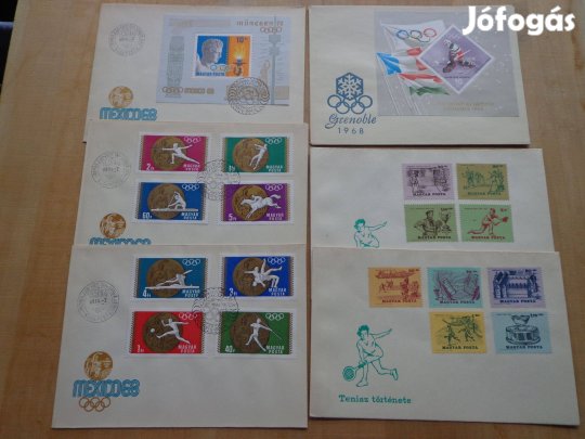 Első napi borítékok, bélyegekkel