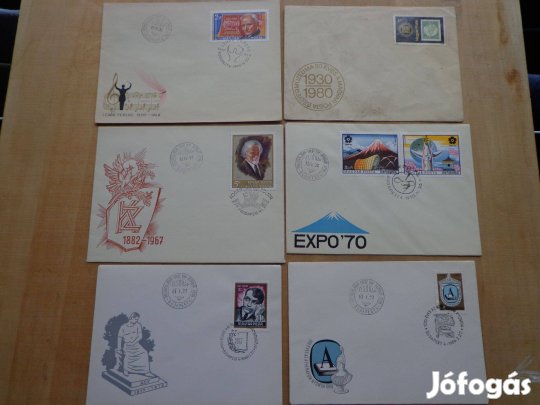 Első napi borítékok, bélyegekkel