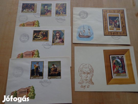 Első napi borítékok, bélyegekkel