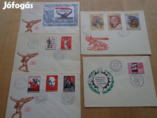 Első napi borítékok, bélyegekkel