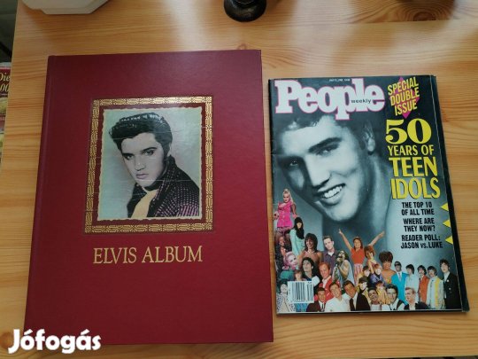 Elvis Album plussz egy Elvisröl szóló újság Nagy méretü régi db