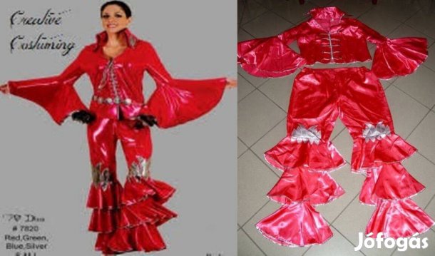 Elvis Presley pink szatén rock jelmez XL-s mb: 112 cm