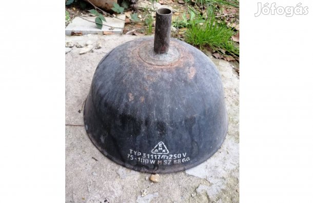 Emax lámpabúra Régi Ipari zománcos csarnok loft retró tölcsér jelenleg